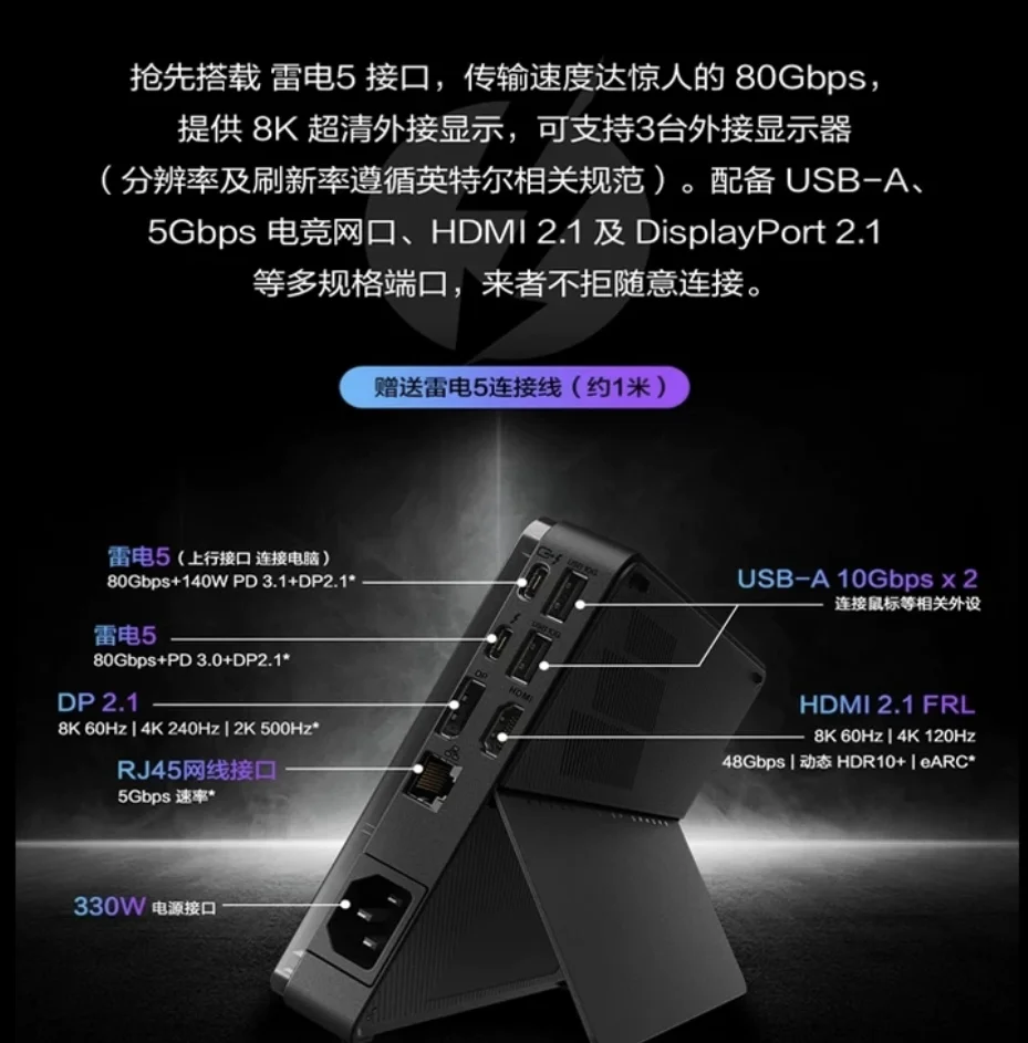 Thunderbolt 4 External Gpu Enclosure - 5070Ti, 5090 그래픽 카드용 그래픽 도크